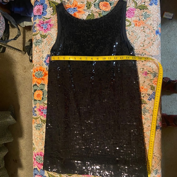 Vintage free people black sequin shift cocktail dress size 4 - Picture 6 of 11